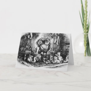 Cartes Pour Fêtes Annuelles Venir du père noël, 1872