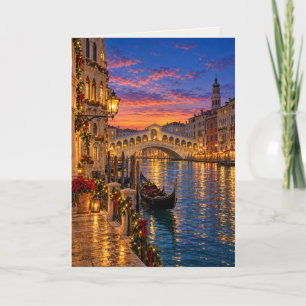 Cartes Pour Fêtes Annuelles Venise Italie Noël vierge