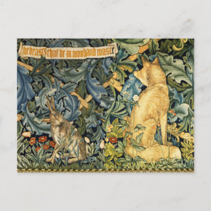 CARTES POUR FÊTES ANNUELLES VERDURE, ANIMAUX FORESTIERS, FOX ET LIVRE, FLORAL