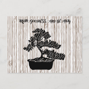 Cartes Pour Fêtes Annuelles Vérité Abstraite Bonté Beauté Bonsai Arbre citatio