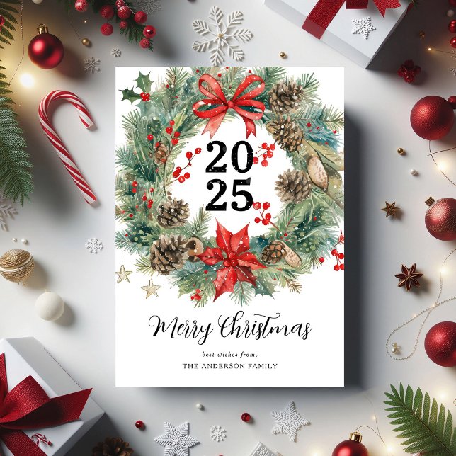 Cartes Pour Fêtes Annuelles Verre de Noël d'aquarelle (Créateur téléchargé)