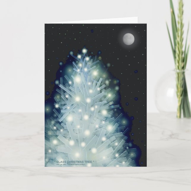 Cartes Pour Fêtes Annuelles " VERRE NOËL ARBRE " par : Robert Singletary (Devant)