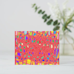 CARTES POUR FÊTES ANNUELLES VERRE ROUGE CRAQUÉ AART DESIGN BRISÉ