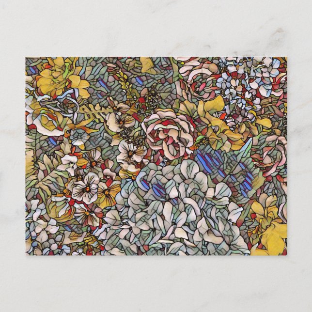 Cartes Pour Fêtes Annuelles Verre verni Botanique Floral (Devant)