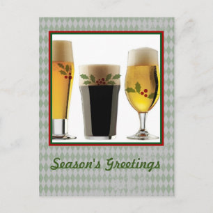 Cartes Pour Fêtes Annuelles Verres à bière et joyeuses fêtes de fin d'année