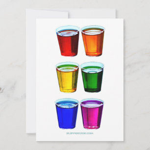 Cartes Pour Fêtes Annuelles Verres à shot de SlipperyJoe's six tasses disposée