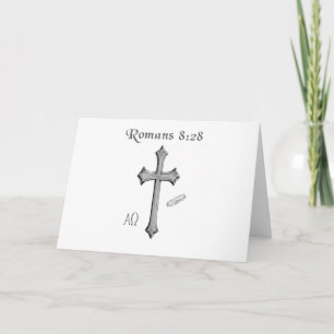Cartes Pour Fêtes Annuelles verset biblique chrétien Romains 8:28