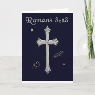 Cartes Pour Fêtes Annuelles verset biblique chrétien Romains 8:28