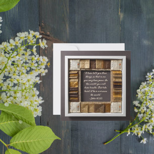 Cartes Pour Fêtes Annuelles Verset biblique personnalisable à encadrer humblem