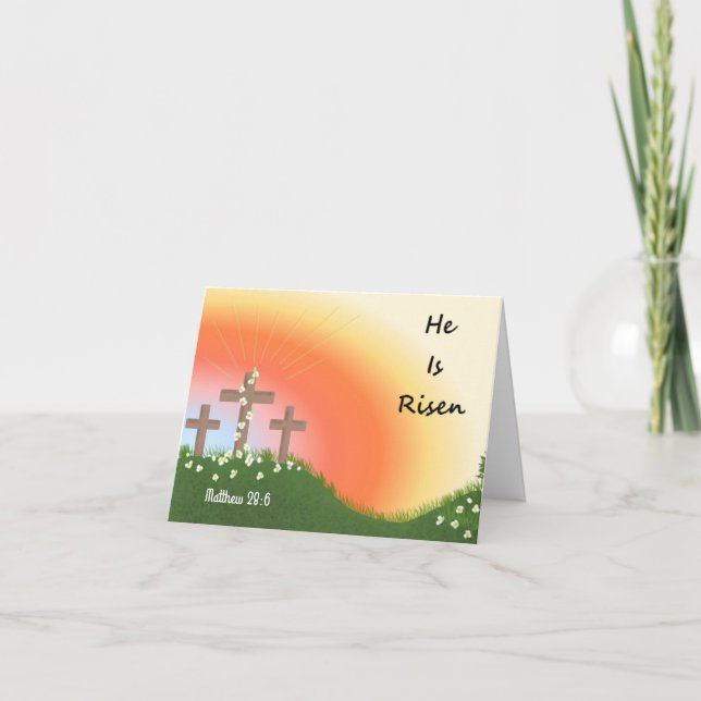 Cartes Pour Fêtes Annuelles Verset de l'Écriture pour la célébration de Pâques (Devant)