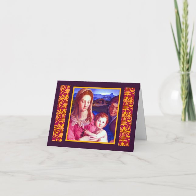 Cartes Pour Fêtes Annuelles Version 2 de salutation de Memorare (Devant)