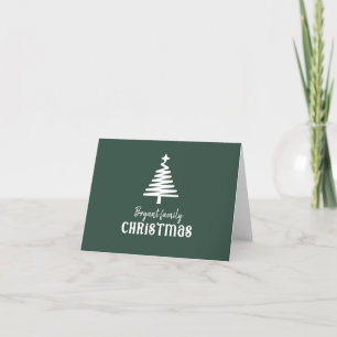 Cartes Pour Fêtes Annuelles Vert arbre de Noël de famille