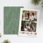 Cartes Pour Fêtes Annuelles Vert Décontracté coloré Noël Vertical 3 Photo<br><div class="desc">Cette décontractée couleur verte couleur Noël vertical 3 photo carte de vacances est parfait pour votre Noël amusant, créatif et lumineux. C'est une police moderne unique et ludique en rouge, tan boho, et vert clair et foncé, pour une agréable sensation de saison. Si vous cherchez à égayer l'hiver sombre de...</div>