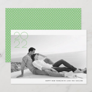 Cartes Pour Fêtes Annuelles Vert sage moderne Bonne année 2022 photo