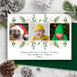 Cartes Pour Fêtes Annuelles Vert vert moderne Berries rouge Aquarelle Verdure<br><div class="desc">Carte de vacances Green Gold Red Berries Watercolor Green. Envoyez des voeux de Noël à vos proches avec cette carte de Noël minimaliste et moderne. Tous les textes sont pré-arrangés pour que vous personnalisiez facilement et rapidement avec vos propres détails. Joyeuses fêtes !</div>