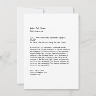 Cartes Pour Fêtes Annuelles Vertical Artwork Exhibition Art Show Placards