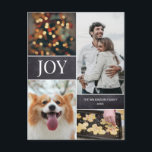 Cartes Pour Fêtes Annuelles Vertical Christmas 2020 photo de famille Collage<br><div class="desc">Vos belles photos spéciales méritent d'être partagées pendant cette période de l'année, car vous envoyez des voeux chaleureux. Customisez ce design de collage moderne et personnalisez avec votre nom de famille et votre salutation. Trouvez les autres pièces de la collection. (c'est un format vertical, nous avons aussi une version horizontale)...</div>