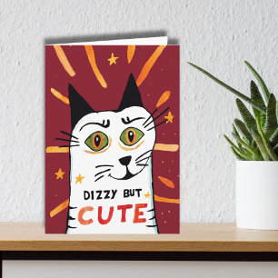 Cartes Pour Fêtes Annuelles Vertige de vertige, mais mignon, l'amour de Menier