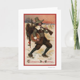 Cartes Pour Fêtes Annuelles Very Happy Turkey Hunter