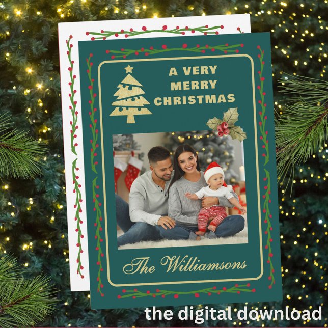 Cartes Pour Fêtes Annuelles Very Merry Christmas Two Photo (Créateur téléchargé)