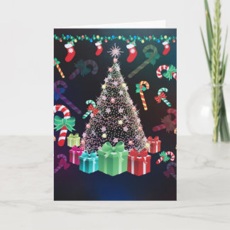 Cartes Pour Fêtes Annuelles Very Pretty Decorated Christmas Tree Card