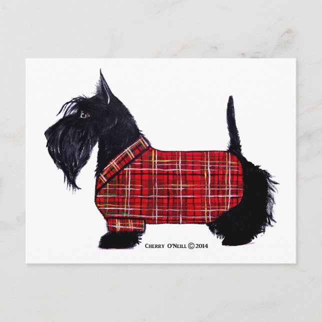 Cartes Pour Fêtes Annuelles Veste de vacances de Scottie (Devant)