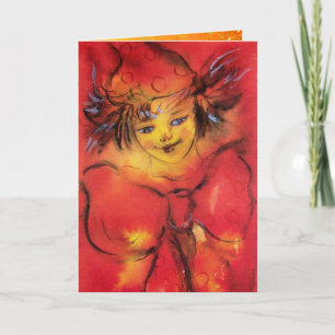 CARTES POUR FÊTES ANNUELLES VÊTEMENT AVEC RIBBON ROUGE EN PARKLES D'OR