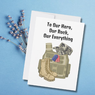 Cartes Pour Fêtes Annuelles Vétéran militaire soldat,États-Unis,Mari Papa,Anni