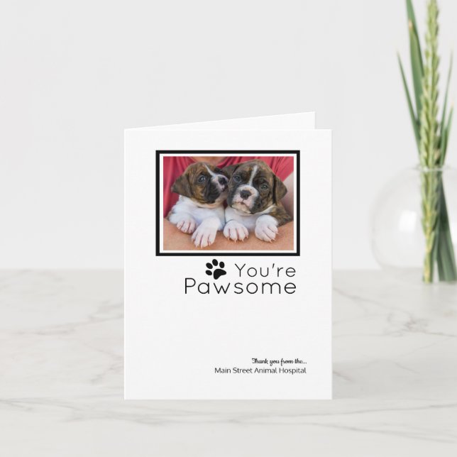 Cartes Pour Fêtes Annuelles Vétérinaire photo personnalisé (Devant)