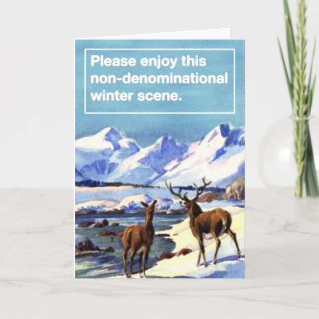 Cartes Pour Fêtes Annuelles Veuillez apprécier cette scène non confessionnelle (Devant)