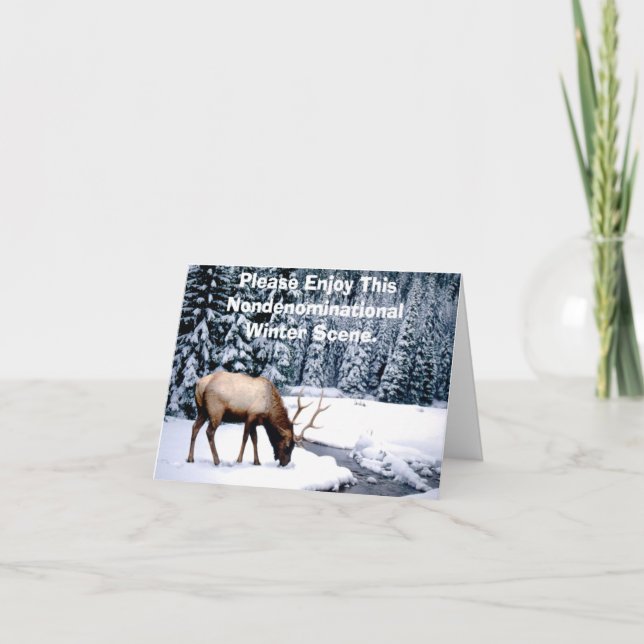 Cartes Pour Fêtes Annuelles Veuillez apprécier cette scène non confessionnelle (Devant)