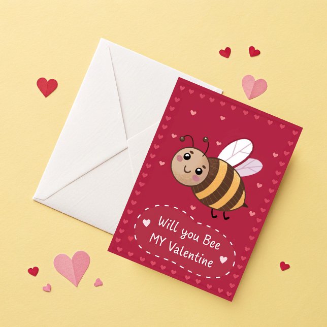 Cartes Pour Fêtes Annuelles Veux-tu 'être' ma Saint Valentin mignonne Saint Va (Créateur téléchargé)