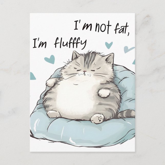 Cartes Pour Fêtes Annuelles Vibes Chubby Chat Chill (Devant)