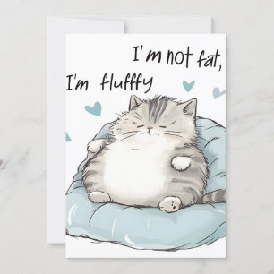 Cartes Pour Fêtes Annuelles Vibes Chubby Chat Chill