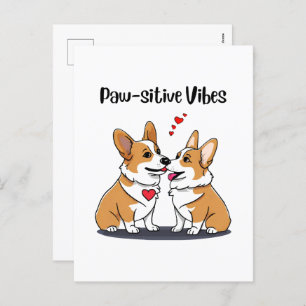 Cartes Pour Fêtes Annuelles Vibes Corgis en amour
