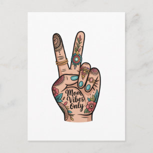 Cartes Pour Fêtes Annuelles Vibes de Maman Uniquement
