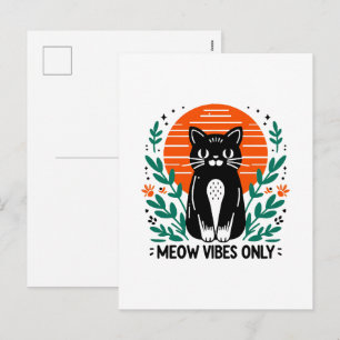 Cartes Pour Fêtes Annuelles vibes de miau seulement