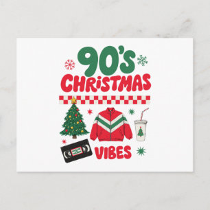Cartes Pour Fêtes Annuelles Vibes de Noël des années 90 Rétro Nostalgie VHS Su