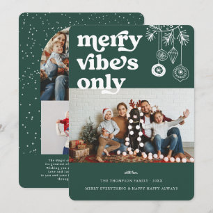 Cartes Pour Fêtes Annuelles Vibes de plaisance uniquement   Vacances de Noël R