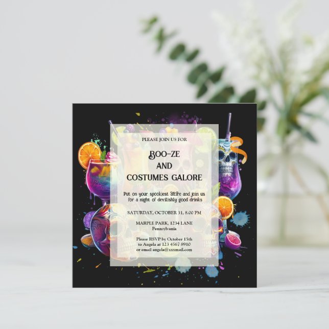 Cartes Pour Fêtes Annuelles Vibrant Faites-vous booster sur Boire la fête d'Ha (Debout devant)