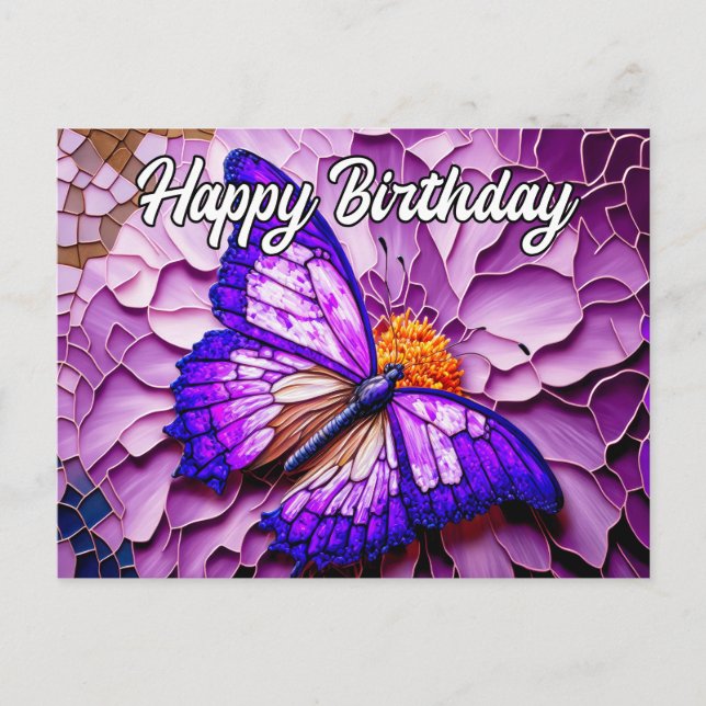 Cartes Pour Fêtes Annuelles Vibrant mignon Belle conception papillon (Devant)