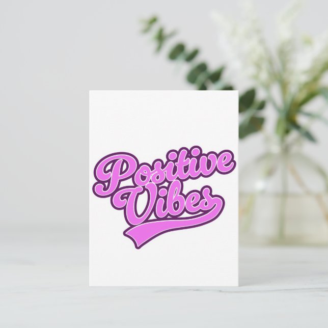 Cartes Pour Fêtes Annuelles Vibrations Positives (Debout devant)