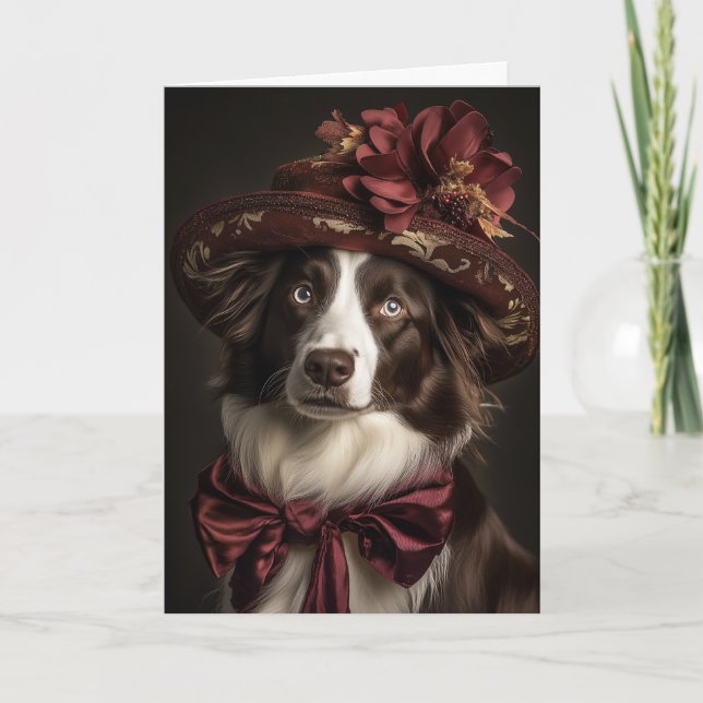 Cartes Pour Fêtes Annuelles Victoran Border Collie Christmas (Devant)