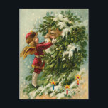 Cartes Pour Fêtes Annuelles Victorian Christmas Faerie and Santa<br><div class="desc">Very popular postcard! BEST SELLER! Old fashion Christmas cards brought back to life with the help of modern technology. Vibrant colors and beautiful printing. Postcards are an easy way to say Merry Christmas! Don't forget we have postcard postage too!</div>