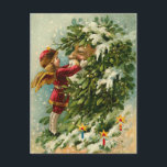 Cartes Pour Fêtes Annuelles Victorian Christmas Faerie and Santa<br><div class="desc">Very popular postcard! BEST SELLER! Old fashion Christmas cards brought back to life with the help of modern technology. Vibrant colors and beautiful printing. Postcards are an easy way to say Merry Christmas! Don't forget we have postcard postage too!</div>