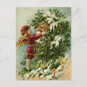 Cartes Pour Fêtes Annuelles Victorian Christmas Faerie and Santa