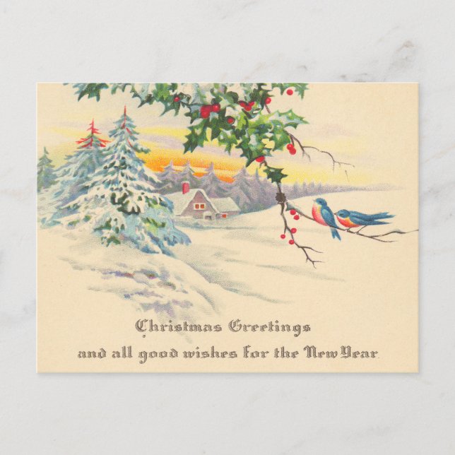 Cartes Pour Fêtes Annuelles Victorian Christmas Postcards (Devant)