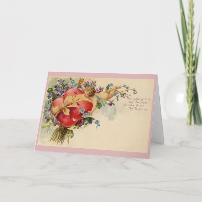 Cartes Pour Fêtes Annuelles Victorian Cupid True Love Valentine Greeting Card (Devant)