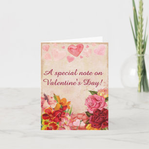 Cartes Pour Fêtes Annuelles Victorian Steampunk Flowers Hearts Valentine's Day