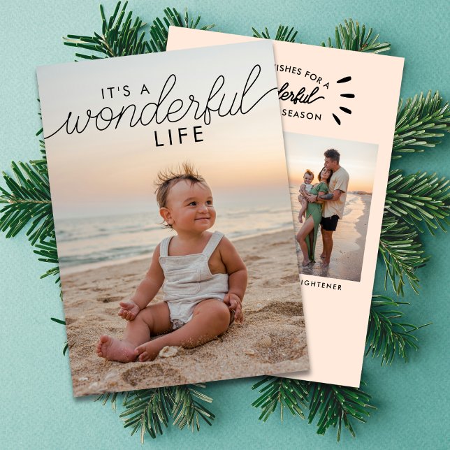 Cartes Pour Fêtes Annuelles Vie merveilleuse 3 Photo Beachy Noël (Créateur téléchargé)